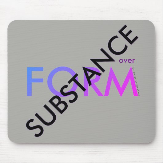 "Stoff über Form" Mousepad (Vorne)
