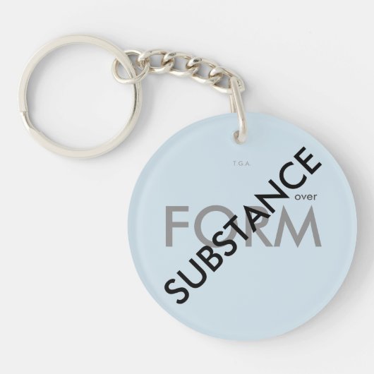 "Stoff über Form" Schlüsselanhänger (Vorderseite)