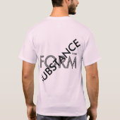"Stoff über Form" T-Shirt (Rückseite)