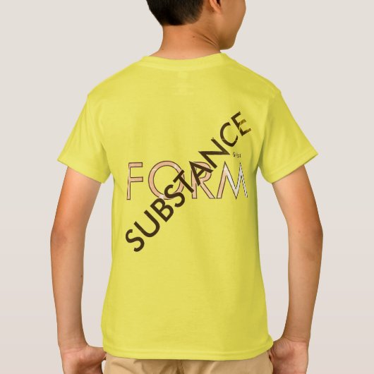 "Stoff über Form" T-Shirt (Rückseite)