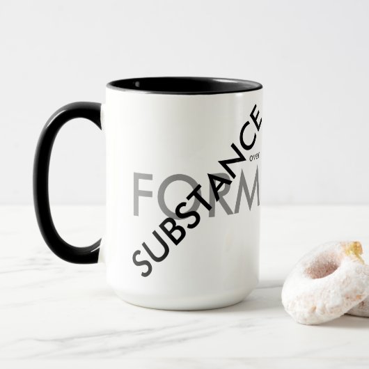 "Stoff über Form" Tasse (Mit Donut)
