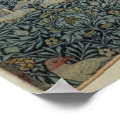 Stoffdesign der Tauben und Rose, c.1879 Poster (Ecke)