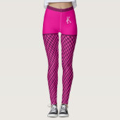 Stoffdruck Markiert rosa Erstmaliges Personalisier Leggings (Vorderseite)