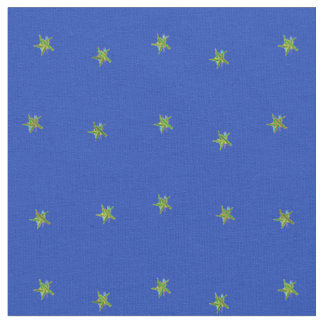 Stoffe aus blau-gelben Sternen