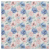 Stoffe aus blau-rosa Rosen (Muster)