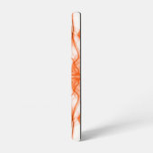 Stoffe aus Orangenrauchen, auf weiß bezogen Samsung Galaxy Hülle (Linke Seite)