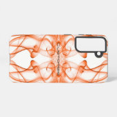 Stoffe aus Orangenrauchen, auf weiß bezogen Samsung Galaxy Hülle (Rückseite (Horizontal))