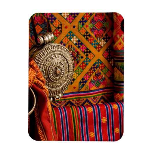 Stoffe, Bhutan Magnet (Vertikal)