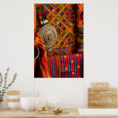 Stoffe, Bhutan Poster (Küche)