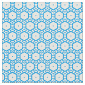 Stoffe - Hexagon Muster in Blau und Weiß (Nahaufnahme)
