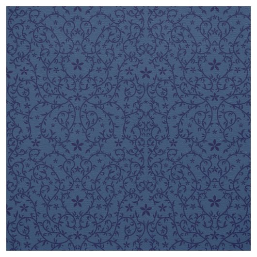 Stoffe mit dunkelblauer botanischer Ornament (Muster)