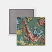 Stoffe mit einem Schokoladenkopf und einem Teekess Magnet (Vorderseite/Rückseite)