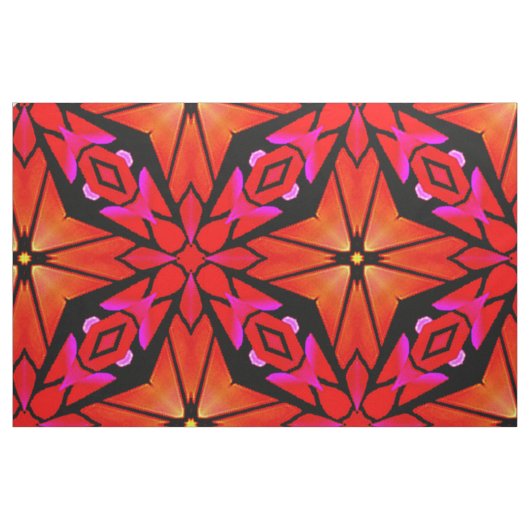Stoffe mit roter Sternexplosion (Fat Quarter (45,7 x 55,9 cm))