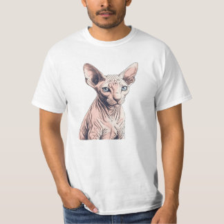 Stoffe realistische Sphynx Cat Foto Print Clothing T-Shirt