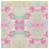 Stoffe - rosa Aquarellfarben Lilien (Nahaufnahme)