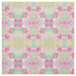 Stoffe - rosa Aquarellfarben Lilien