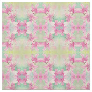 Stoffe - rosa Aquarellfarben Lilien