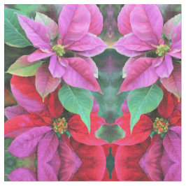 Stoffe - rosa/rote Poinsettien