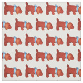 Stoffe - rote Welpen (Muster)