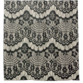 Stoffe Spitzen-Ornament auf Weiß. Duschvorhang (Vorderseite)