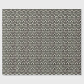 Stoffe Spitzen-Ornament auf Weiß. Geschenkpapier (Flach)