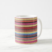 Stoffe Streifen Muster I + Ihre Ideen Kaffeetasse (VorderseiteRechts)