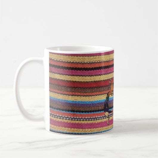Stoffe Streifen Muster I + KOKOPELLI Kaffeetasse (Links)