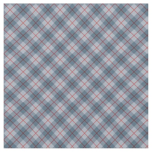 Stoffe - Tartan Blau, Grau und Rot (Nahaufnahme)