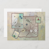 Stofffisch Postkarte (Vorne/Hinten)