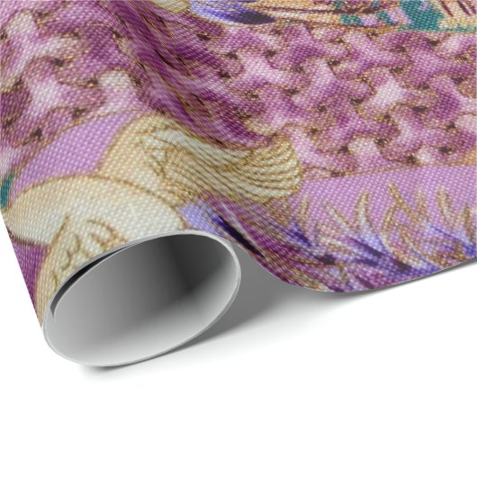 Stoffgewebe aus Spinnstoffen Geschenkpapier (Rolleneckpunkt)