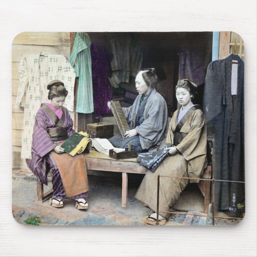 Stoffhändler Japans 1870 Mousepad (Vorne)