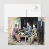 Stoffhändler Japans 1870 Postkarte (Vorne/Hinten)
