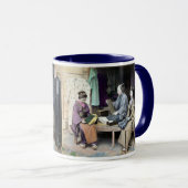 Stoffhändler Japans 1870 Tasse (VorderseiteRechts)
