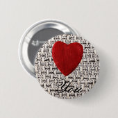 Stoffhintergrund-Liebe Button (Vorne & Hinten)
