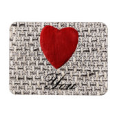 Stoffhintergrund-Liebe Magnet (Horizontal)