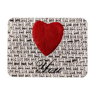 Stoffhintergrund-Liebe Magnet