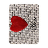 Stoffhintergrund-Liebe Magnet (Vertikal)