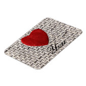 Stoffhintergrund-Liebe Magnet (Linke Seite)