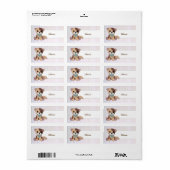 Stoffhund Adressaufkleber (Vorne)