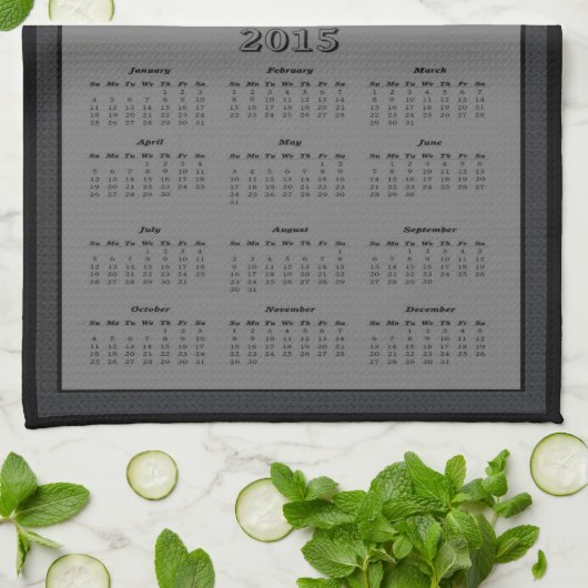 Stoffkalender mit 2015 Gift-Rosen Handtuch (Gefaltet)