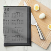 Stoffkalender mit 2015 Gift-Rosen Handtuch (Viertel Falte)