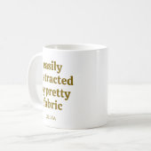 Stoffliebhaber Lustiger Quilter-Zitat Personalisie Kaffeetasse (Vorderseite Links)