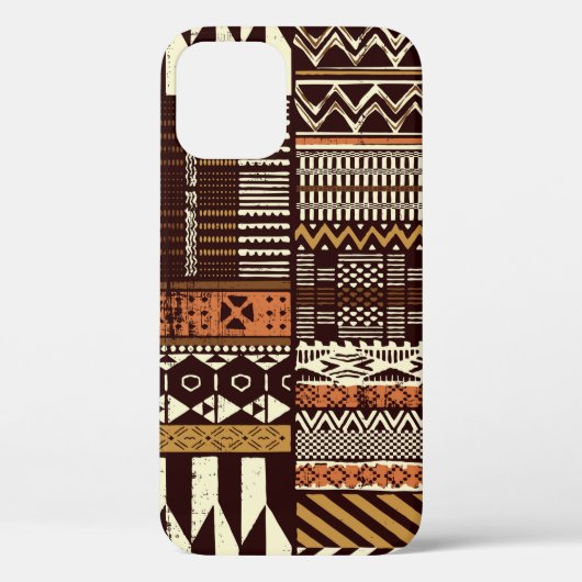 Stoffpatchwork im afrikanischen Stammesstil abstra Case-Mate iPhone Hülle (Rückseite)