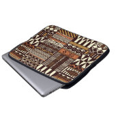 Stoffpatchwork im afrikanischen Stammesstil abstra Laptopschutzhülle (Vorne Knopf)