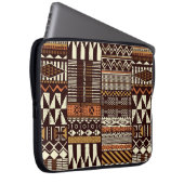Stoffpatchwork im afrikanischen Stammesstil abstra Laptopschutzhülle (Vorne Rechts)