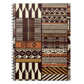 Stoffpatchwork im afrikanischen Stammesstil abstra Notizblock (Vorderseite)