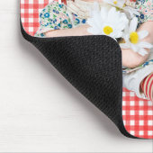 Stoffpuppe auf Gingham Mousepad (Ecke)
