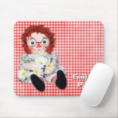 Stoffpuppe auf Gingham Mousepad (Mit Mouse)