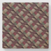 Stoffquilting Steinuntersetzer (Vorderseite)