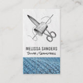 Stoffschere | Spitze und Nadel Visitenkarte (Vorderseite)